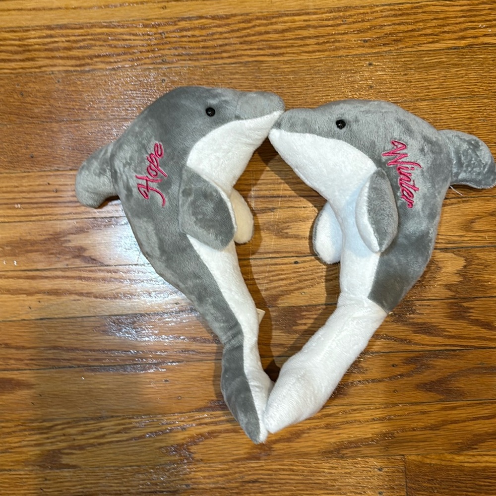 Winter & Hope Stuffed Dolphins